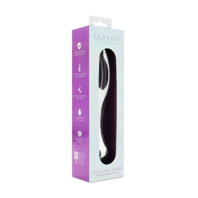 Clarity Glass Dildo Celestial - Insertable Length and Slim Profile