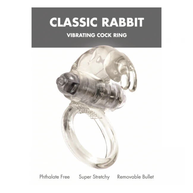 Classic Rabbit Cock Ring Clear Linx - Overview