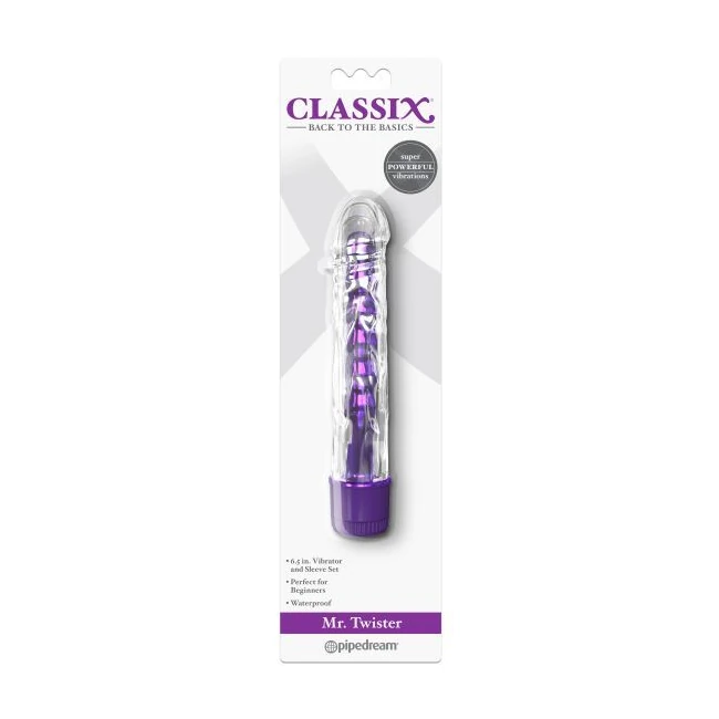 Classix Mr Twister Purple Metallic Vibe W Tpe Sleeve - Overview