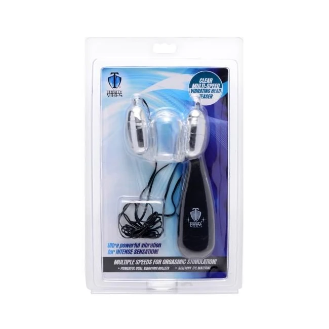 Clear Multi-speed Vibrating Penis Head Teaser - Grip & Control