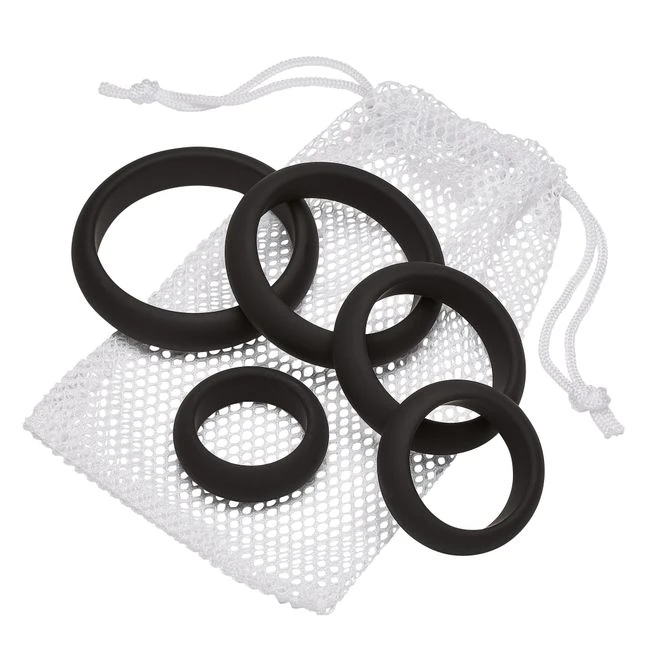 Cloud 9 Comfort Cock Rings W/flat Back 5-pk Pro Sensual Line - What Stands Out