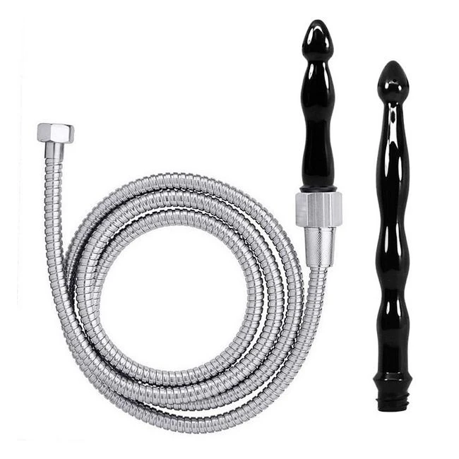 Cloud 9 Fresh + Deluxe Anal Enema Premium Shower Kit W/ 2 Tips & 6 Ft Stainless Steel - Shape & Comfort