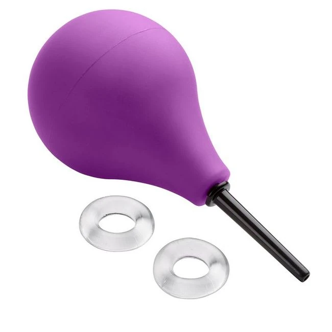 Cloud 9 Fresh + Deluxe Anal Soft Tip Enema Douche 7.6 Oz W/ Ez Squeeze Bulb & 2 C-rings - Shape, Comfort, and Ease of Use