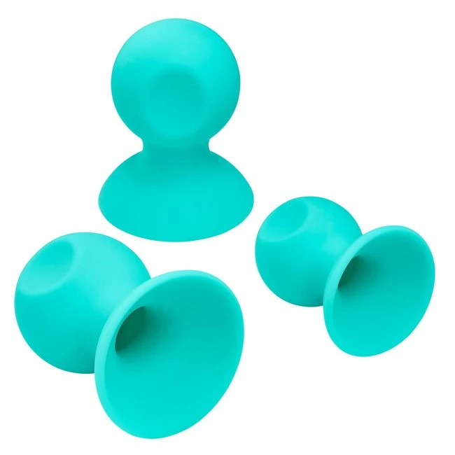 Cloud 9 Health & Wellness Nipple & Clitoral Massager Suction Set Teal - Targeted Sensation & Versatility