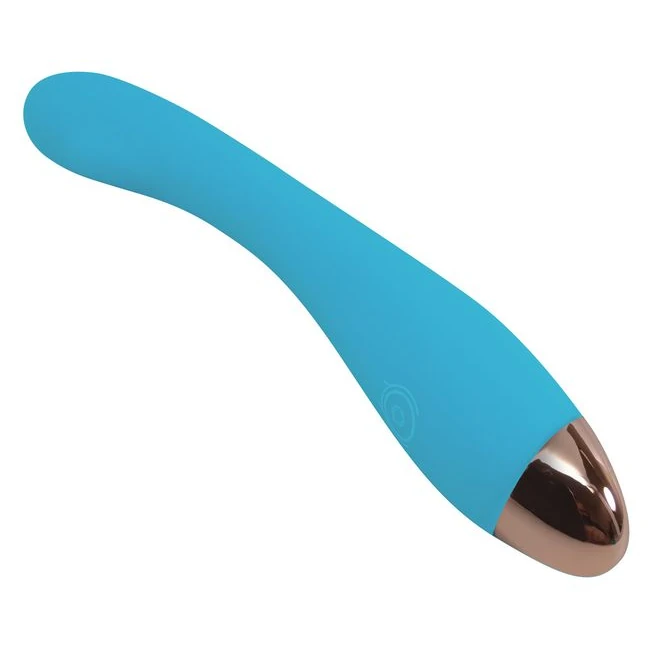 Cloud 9 Health & Wellness Rechargeable G-spot Slim 8in Single Motor Aqua Blue - Vibration Modes