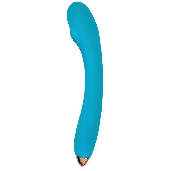 Cloud 9 Health & Wellness Rechargeable G-spot Slim 8in Single Motor Aqua Blue - Design & Materials