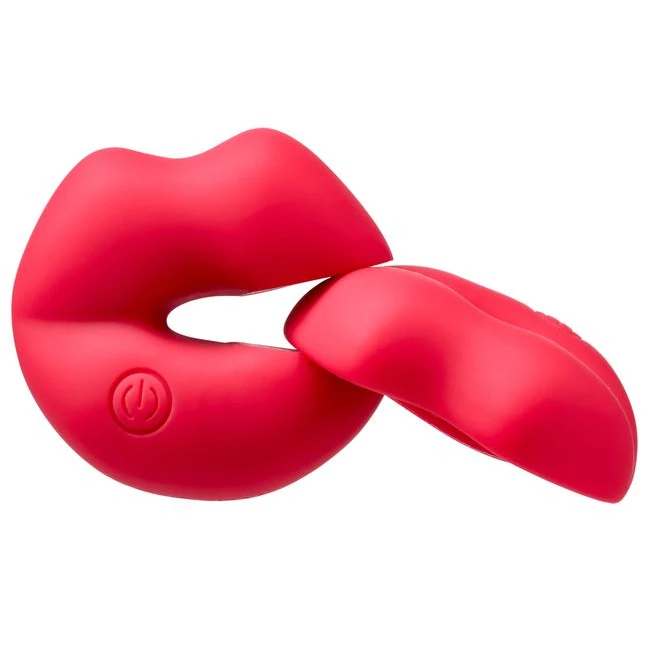 Cloud 9 Mini Lips Vibrating Nipple Clamp Pair Red - Power & Performance