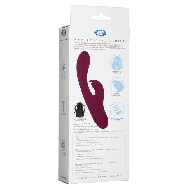 Cloud 9 Pro Sensual Series Pulse Touch Rabbit G Plum - Experience Intense Magnetic Pulsation and Vibrations