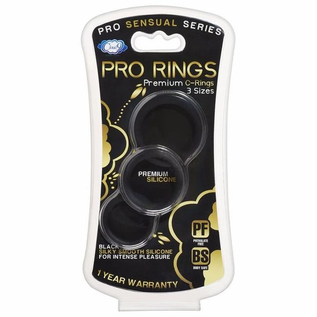 Cloud 9 Pro Sensual Silicone Cock Ring 3 Pack - Overview