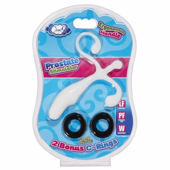 Cloud 9 Prostate Stimulator Kit White W/c Rings - Design and Materials