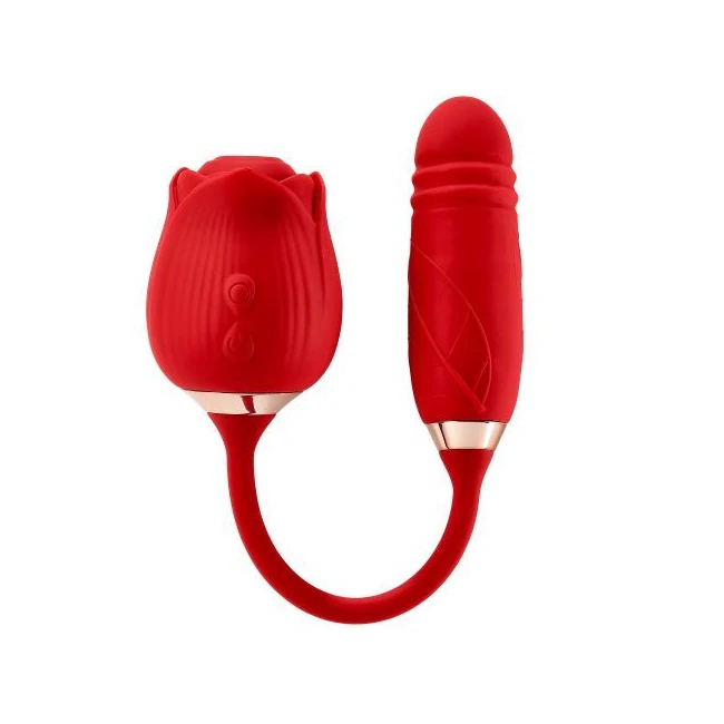 Cloud 9 Rose Plus W/thrusting Pleasure Stem Pro Sensual Collection - Vibration Modes and Stimulation Features