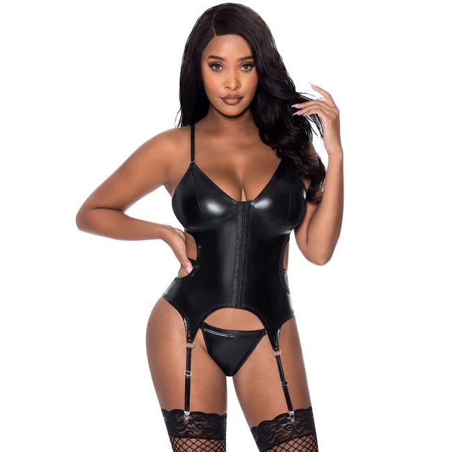 Club Candy Basque & Cheeky Panty Black L/xl - Specifications