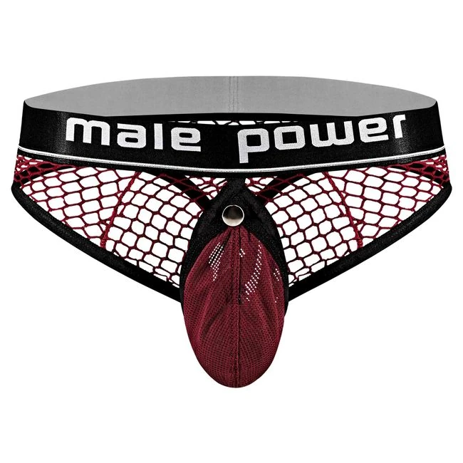 Cock Pit Cock Ring Thong Burgundy S/m - Comfort & Fit