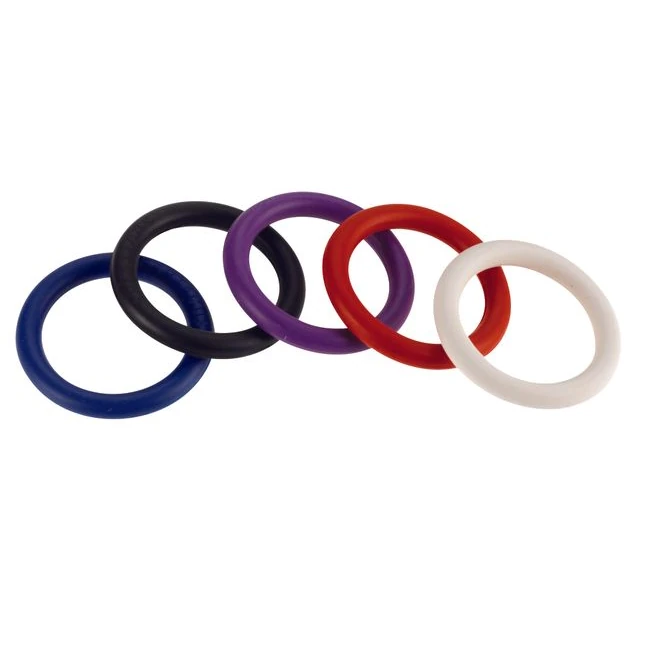 Cock Rings Nitrile 5pc Rainbow - Overview