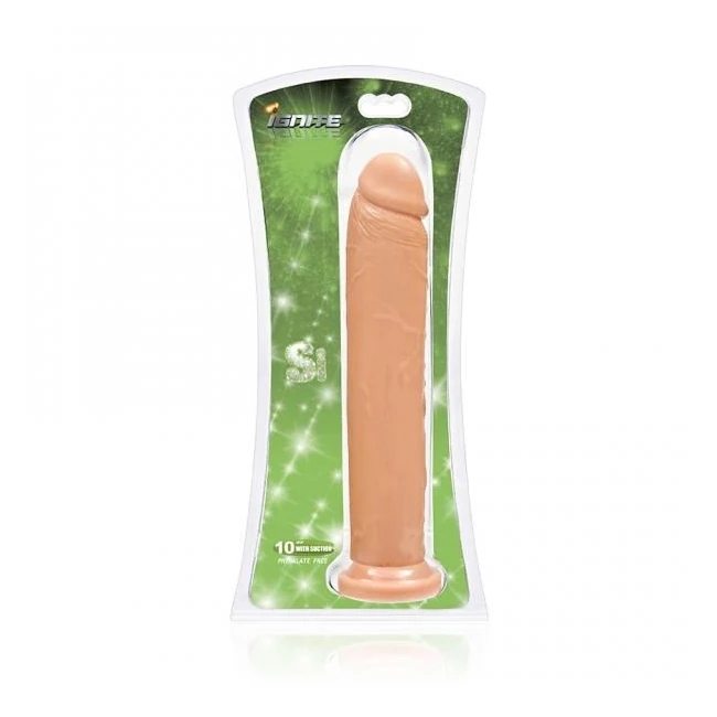 Cock with Suction Vanilla 10 Inches Beige Dildo - Shape & Texture