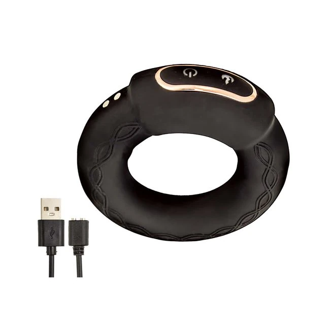 Cockpower Heat Up Cock Ring Black - Experience Elevated Pleasure with the Nasstoys Cock Power Heat Up Cock Ring