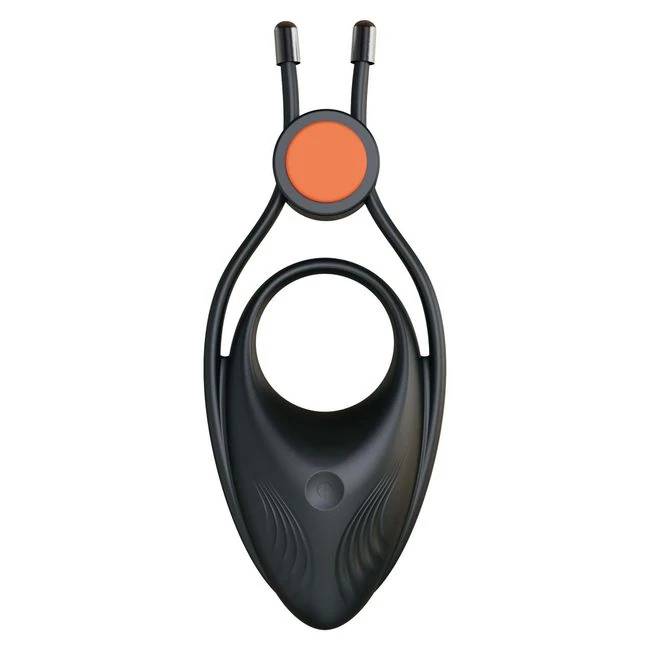 Cockpower Vibrating Ring W/ Adjustable Cock Tie Black - Design Details