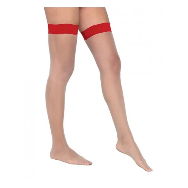 Colored Silicone Stay Up Stockings - Fabric & Feel