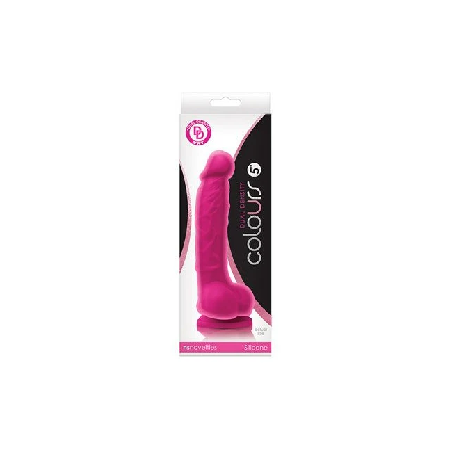 Colours Dual Density 5 Dong W/balls & Suction Cup - - Shape &amp; Texture