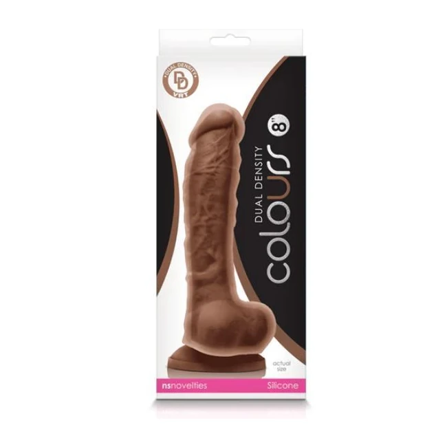 COLOURS DUAL DENSITY 8IN DILDO - Shape &amp; Texture
