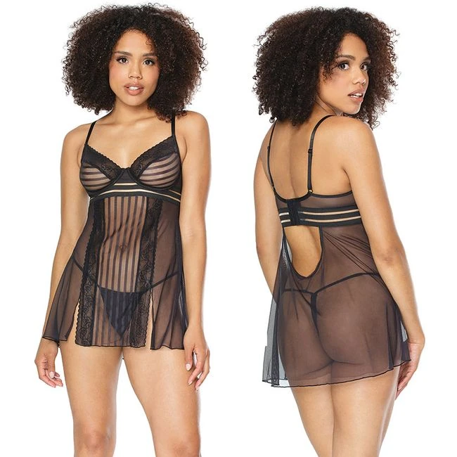 Coquette Babydoll & G-string Set - Fabric & Feel