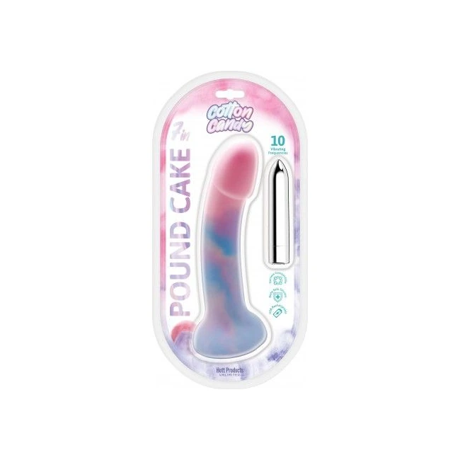 Cotton Candy Pound Cake 7.5 Silicone Dildo " - by HOTT Products