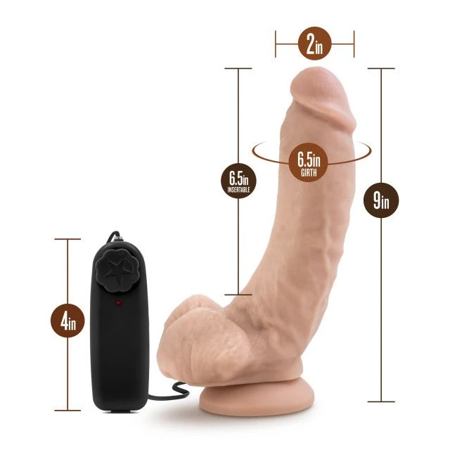 Coverboy Tennis Champ Vibrating 9 Realistic Cock Vanilla" - Material & Safety