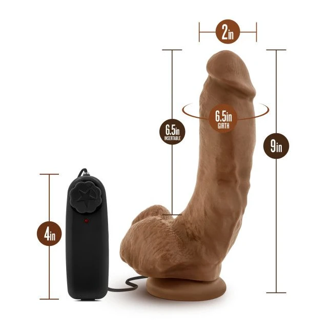 Coverboy the Boxer Vibrating 9 Realistic Cock Mocha " - Additional Features & Usage