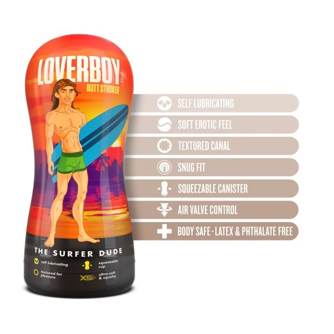 Coverboy the Surfer Dude Self Lubricating Stroker Beige - Experience the Surfer Dude Self Lubricating Stroker