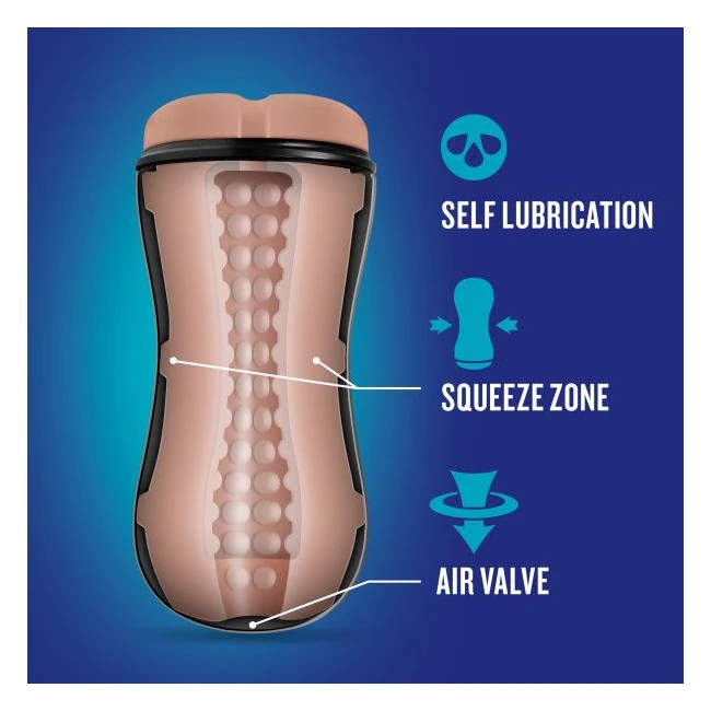 Coverboy the Surfer Dude Self Lubricating Stroker Beige - Internal Texture and Stimulation