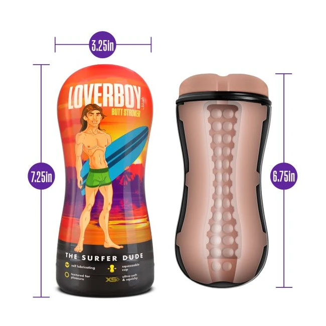 Coverboy the Surfer Dude Self Lubricating Stroker Beige - Material and Safety