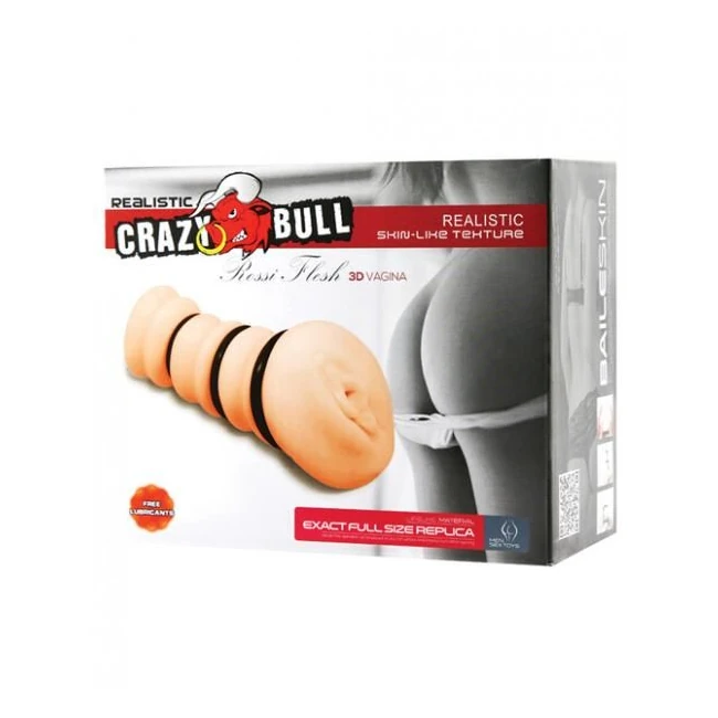 Crazy Bull Rossi Flesh Masturbator Sleeve Vagina - Grip & Control