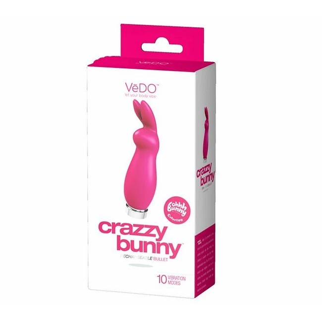 Crazzy Bunny Rechargeable Mini Vibe Pretty in Pink - Experience the Crazzy Bunny Rechargeable Mini Vibe - Pretty in Pink