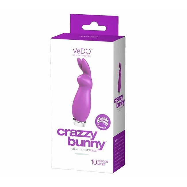 Crazzy Bunny Rechargeable Mini Vibe Purfectly Purple - Experience the Crazy Bunny Rechargeable Mini Vibe