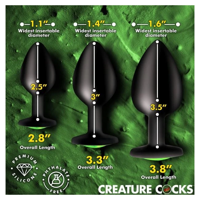 Creature Cock Creature Eyes Silicone Butt Plug Set - Creature Eyes Silicone Butt Plug Set by XR Brands