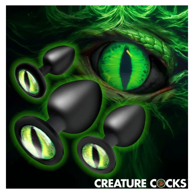 Creature Cock Creature Eyes Silicone Butt Plug Set - Shape & Comfort