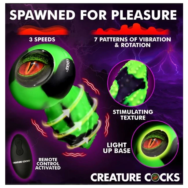 Creature Cock Eye of the Spawn Vibrating/ Squirming Butt Plug - Vibrations & Movement