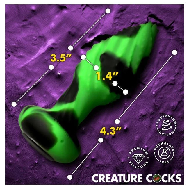 Creature Cock Eye of the Spawn Vibrating/ Squirming Butt Plug - Graduated Sizing & Specifications