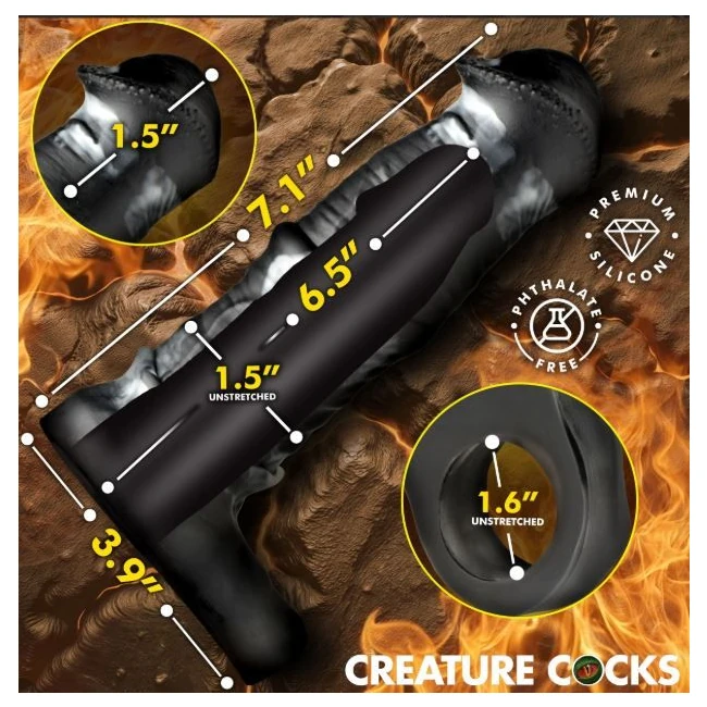 Creature Cock Stallion Penis Extension Silicone Xl - Material Feel & Safety