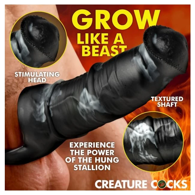Creature Cock Stallion Penis Extension Silicone Xl - Size & Fit