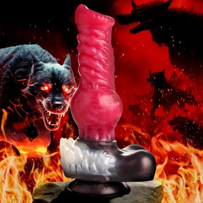 Creature Cocks Cujo Dildo Lg Red/blk - Size & Fit