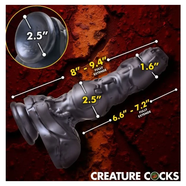 Creature Cocks Cyborg Cock Thrusting & Vibrating Dildo - Material Feel & Safety