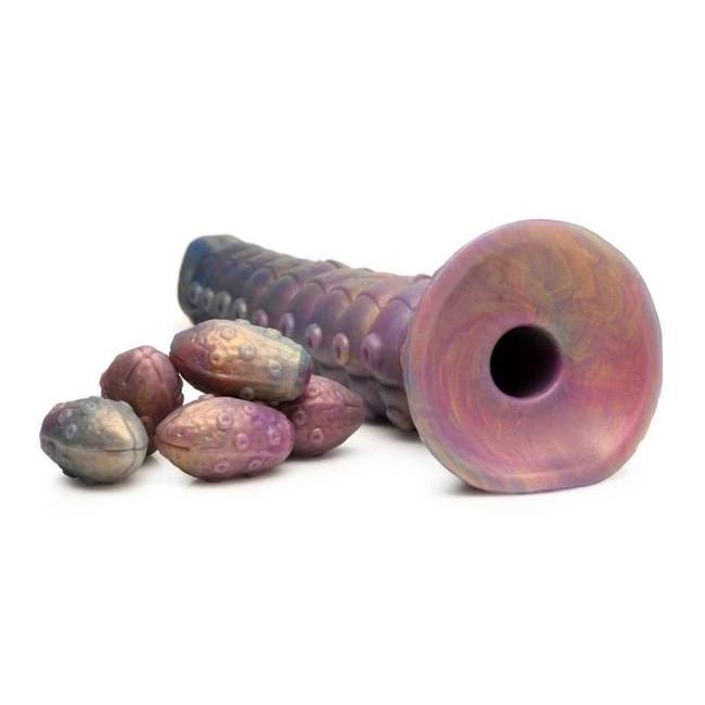 Creature Cocks Deep Invader Tentacle Ovipositor Silicone Dildo W/ Eggs - Features & Functionality