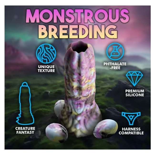 Creature Cocks Dragon Spawn Ovipositor Dildo W/ Eggs - Material & Feel