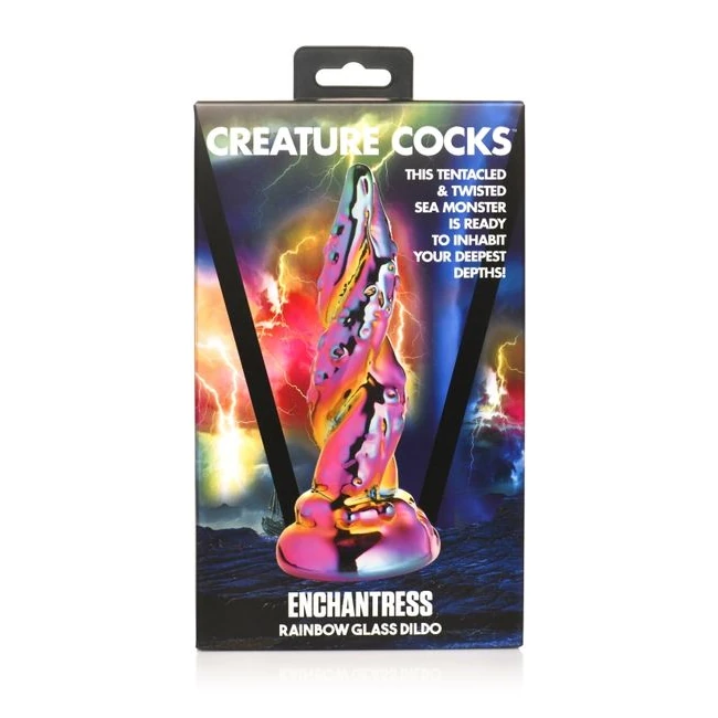 Creature Cocks Enchantress Rainbow Glass Dildo - Creature Cocks Enchantress Rainbow Glass Dildo from XR Brands
