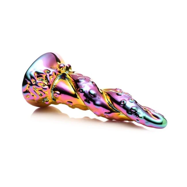 Creature Cocks Enchantress Rainbow Glass Dildo - Design & Texture