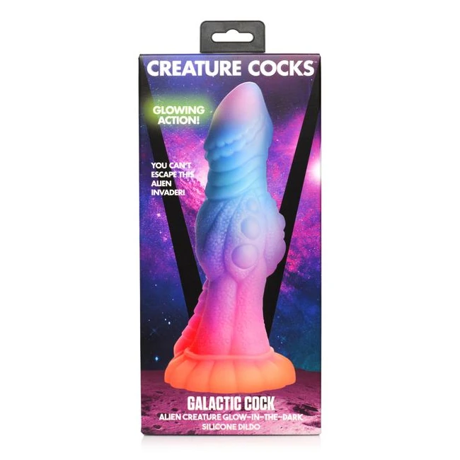 Creature Cocks Galactic Cock Alien Glow in the Dark Dildo - Size & Fit