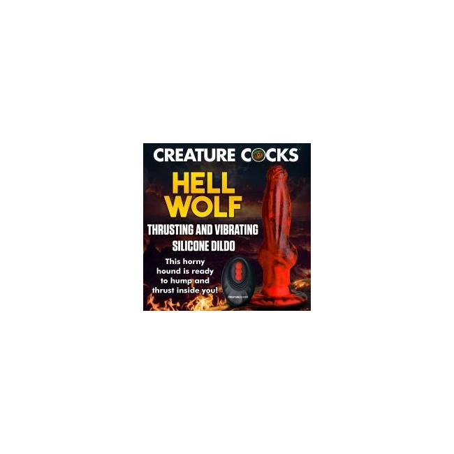 Creature Cocks Hell Wolf Thrusting & Vibrating Silicone Dildo W/ Remote - Specifications