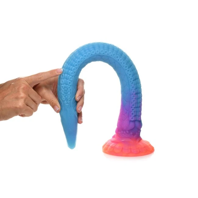 Creature Cocks Makara Glow in the Dark Silicone Snake Dildo - Creature Cocks Makara Glow in the Dark Silicone Snake Dildo