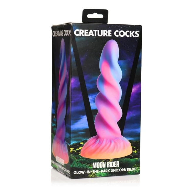Creature Cocks Moon Rider Glow in the Dark Unicorn Dildo - Size & Fit